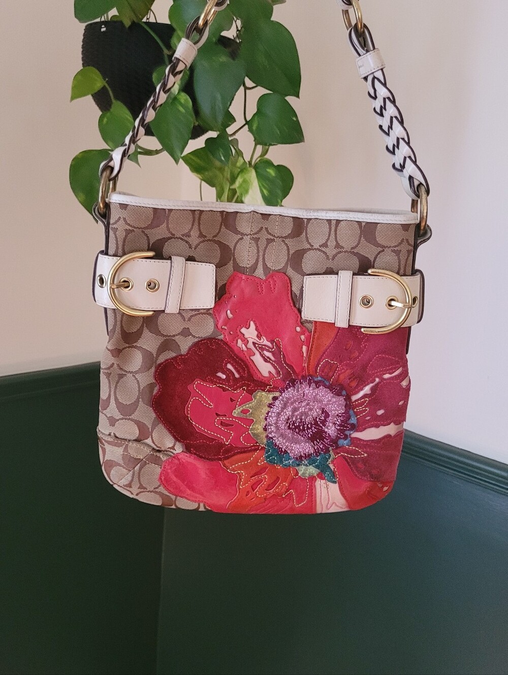 Rare Coach Poppies For Peace Soho Shoulder Bag